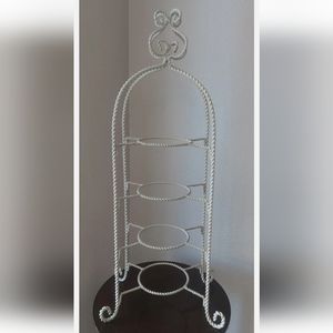 Vintage Tiered Wire Display Stand For Teacups